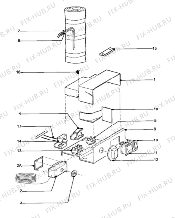 Взрыв-схема холодильника Electrolux RM4207 - Схема узла Electrical equipment